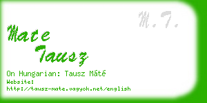mate tausz business card