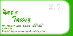 mate tausz business card